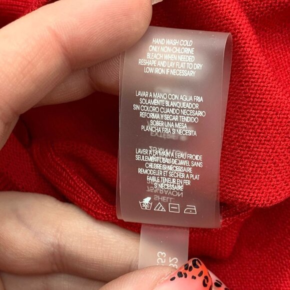 Calvin Klein Red 3/4 Sleeve Dress with Rhinstones - Picture 7 of 7